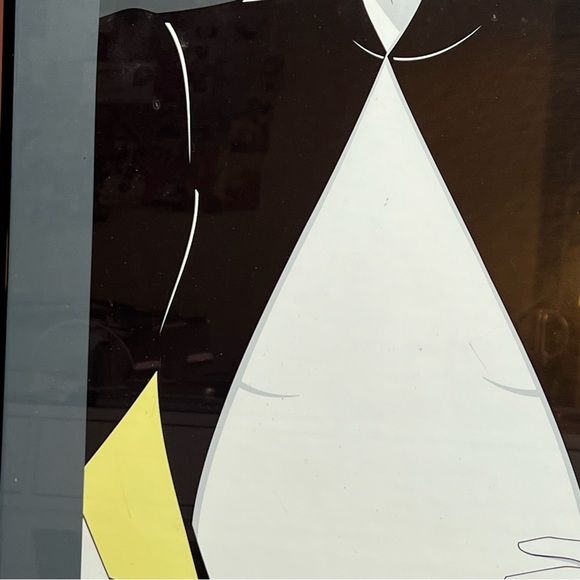 Vintage 80s retro art deco Patrick Nagel framed art print - Picture 8 of 8